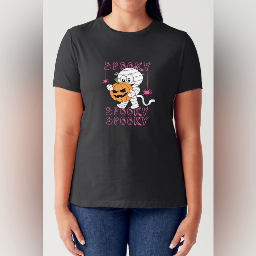 Simply Love Full Size SPOOKY Round Neck Short Sleeve Tubular T-Shirt